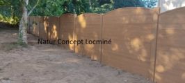 cloture beton imitation bois