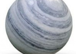 Boule marbre zébrée noire et blanche