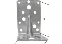 Equerre d'assemblage galvanisée renforcée