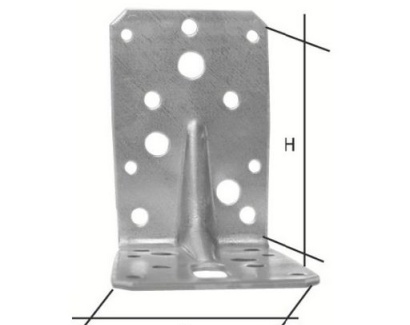 Equerre d'assemblage galvanisée renforcée