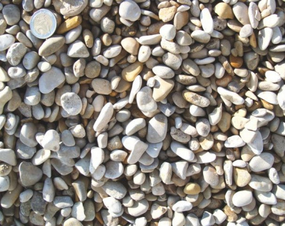 Gravier roulé champagne