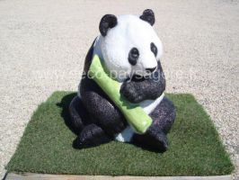 Panda deco de jardin beton fibré